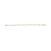 Bids.com 10K White and Yellow Gold 1.00 Cttw Diamond Oval Shaped Cluster Link  Bracelet (I-J Color, SI2-I1 Clarity) - 7" Inches Bracelets White Smoke YellowWhite.Gold / 7