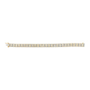 Bids.com 14K Yellow Gold 5.50 Cttw Round and Baguette Diamond Link Bracelet Bracelets Gray Yellow.Gold / 7