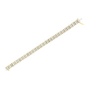 Bids.com 14K Yellow Gold 5.50 Cttw Round and Baguette Diamond Link Bracelet Bracelets White Smoke Yellow.Gold / 7
