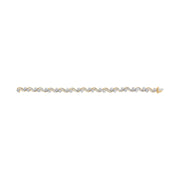 Bids.com 10k Yellow Gold 3.00 Cttw Round-Cut and Baguette-Cut Floral Link 7.25" Bracelet (I-J Color, I1-I2 Clarity) Bracelets Lavender Yellow.Gold / 7.25