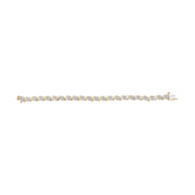 Bids.com 10K Yellow Gold 2.00 Cttw Round Cut Diamond 'S' Cluster Bracelet (J-K Color, I1-I2 Clarity) Bracelets White Smoke Yellow.Gold / 7