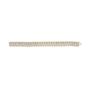 Bids.com 10k Yellow Gold 5.00 Cttw Diamond Oval Banded Link Bracelet (I-J Color, I1-I2 Clarity) - 7" Inches Bracelets Gray Yellow.Gold / 7