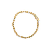 Bids.com 10K Yellow Gold 3 cttw Round-Cut Diamond Spiral Link 7.50" Bracelet (I-J Color, I1-I2 Clarity) Bracelets White Smoke Yellow.Gold / 7.5