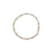 Bids.com 10K Yellow and White Gold 2.00 Cttw Diamond "S" Link 7" Bracelet (H-I Color, I2-I3 Clarity) Bracelets White Smoke YellowWhite.Gold / 7