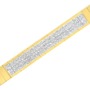 Bids.com 14K Yellow Gold 3 5/8 cttw Invisible Set Princess-Cut Diamond ID Tennis Bracelet (I-J Color, SI1-SI2 Clarity) - Size 7" Bracelets White Smoke Yellow.Gold / 7