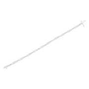 Bids.com 14K White Gold 1-1/2 Cttw Round Brilliant-Cut & Baguette Cut Diamond Bezel and Tapered Link 7" Tennis Bracelet (H-I Color, I1-I2 Clarity) Bracelets White Smoke 14k White Gold / 1.429ct. TDW Diamonds,14k Yellow Gold / 1.5ct. TDW Diamonds,White.Gold / 1.5ct. TDW