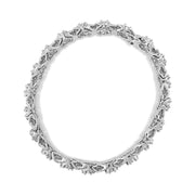 Bids.com 14K White Gold 6-1/3 Cttw Round Brilliant-Cut Diamond Round Cluster & X-Link 7" Tennis Bracelet (I-J Color, SI2-I1 Clarity) Bracelets White Smoke White.Gold / 7