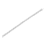 Bids.com 14K White Gold 5 1/4 cttw Diamond S-Link Floral Cluster Tennis Bracelet (I-J Clarity, SI2-I1 Color) - Size 7" Bracelets White Smoke White.Gold / 7