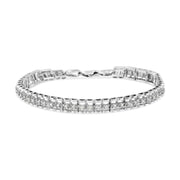 Bids.com .925 Sterling Silver 1.0 Cttw Rose Cut Diamond Double-Link 7" Tennis Bracelet (I-J Color, I3 Clarity) Bracelets White Smoke Rose.Sterling Silver / 7 / 1,Yellow.Sterling Silver / 7 / 1,White.Sterling Silver / 7 / 0.5,Yellow.Sterling Silver / 7 / 0.5,Rose.Sterling Silver / 7 / 0.5,White.Sterling Silver / 7 / 2,Yellow.Sterling Silver / 7 / 2,Rose.Sterling Silver / 7 / 2