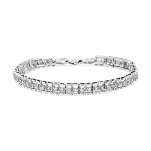 Bids.com .925 Sterling Silver 1.0 Cttw Rose Cut Diamond Double-Link 7" Tennis Bracelet (I-J Color, I3 Clarity) Bracelets White Smoke Rose.Sterling Silver / 7 / 1,Yellow.Sterling Silver / 7 / 1,White.Sterling Silver / 7 / 0.5,Yellow.Sterling Silver / 7 / 0.5,Rose.Sterling Silver / 7 / 0.5,White.Sterling Silver / 7 / 2,Yellow.Sterling Silver / 7 / 2,Rose.Sterling Silver / 7 / 2
