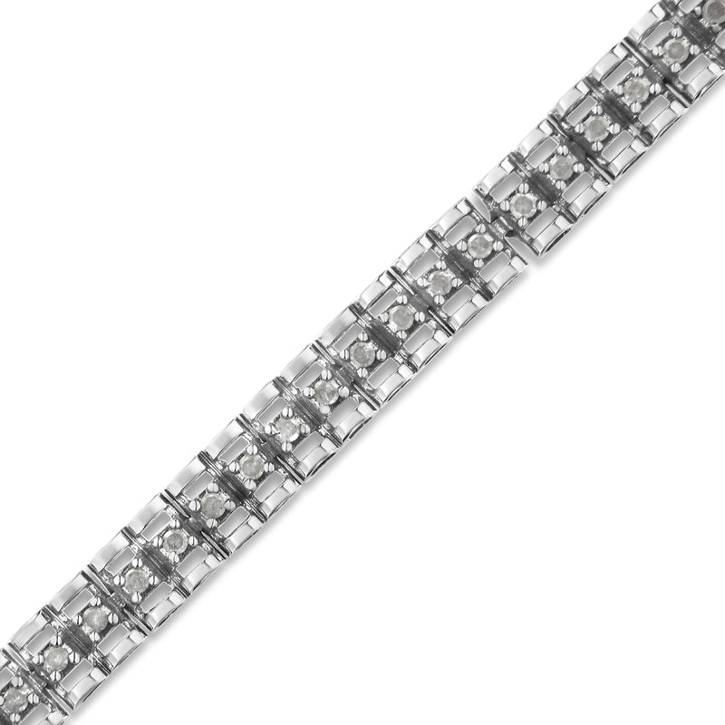 Bids.com .925 Sterling Silver 1.0 Cttw Rose Cut Diamond Double-Link 7" Tennis Bracelet (I-J Color, I3 Clarity) Bracelets White Smoke Rose.Sterling Silver / 7 / 1,Yellow.Sterling Silver / 7 / 1,White.Sterling Silver / 7 / 0.5,Yellow.Sterling Silver / 7 / 0.5,Rose.Sterling Silver / 7 / 0.5,White.Sterling Silver / 7 / 2,Yellow.Sterling Silver / 7 / 2,Rose.Sterling Silver / 7 / 2
