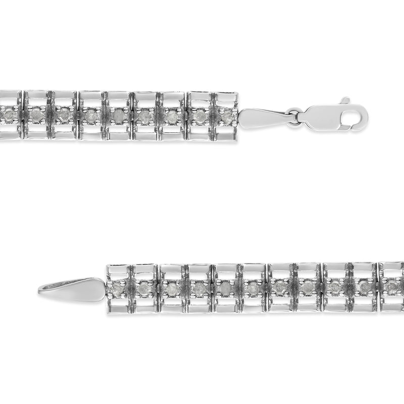 Bids.com .925 Sterling Silver 1.0 Cttw Rose Cut Diamond Double-Link 7" Tennis Bracelet (I-J Color, I3 Clarity) Bracelets White Smoke Rose.Sterling Silver / 7 / 1,Yellow.Sterling Silver / 7 / 1,White.Sterling Silver / 7 / 0.5,Yellow.Sterling Silver / 7 / 0.5,Rose.Sterling Silver / 7 / 0.5,White.Sterling Silver / 7 / 2,Yellow.Sterling Silver / 7 / 2,Rose.Sterling Silver / 7 / 2