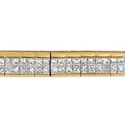 Bids.com 14K Yellow Gold Princess Cut Diamond Banded Bracelet (1.00 cttw, G-H Color, VS1-VS2 Clarity) Bracelets Gray Yellow.Gold / 7