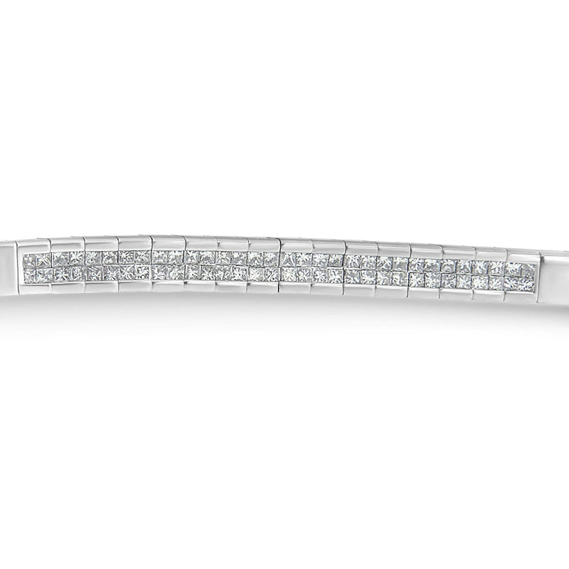 Bids.com 14K White Gold Princess Cut Diamond Bracelet (1.00 cttw, H-I Color, SI1-SI2 Clarity) Bracelets Gray White.Gold / 7