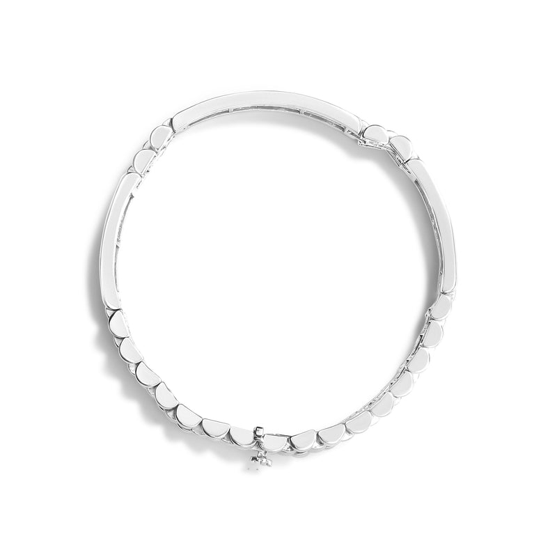 Bids.com 14K White Gold 12.0 Cttw Men's Invisible Set Princess Diamond Tennis Bracelet (G-H Color, VS1-VS2 Clarity) - Size 8.5" Inches Bracelets White Smoke White.Gold / 8.5