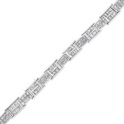 Bids.com 14K White Gold 10 5/8 Cttw Diamond Panel Link Bracelet  - 7" Inches Bracelets White Smoke White.Gold / 7