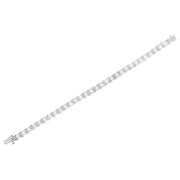 Bids.com .925 Sterling Silver 1/4 cttw Miracle Set Diamond Sleek and Open "V"Bracelet (I-J Color, I3 Clarity) -7.5" Bracelets White Smoke White.Sterling Silver / 7.5