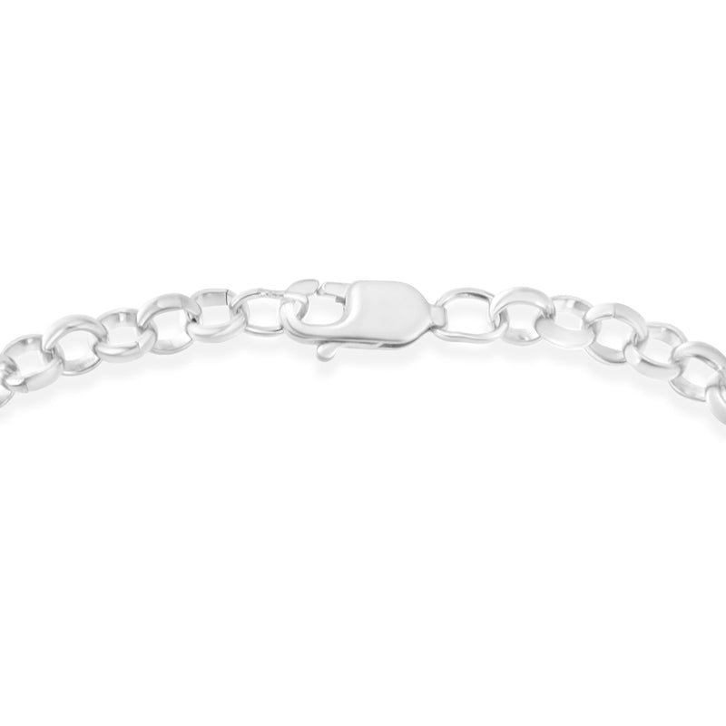 Bids.com .925 Sterling Silver 1/4 Cttw Diamond-Accented Heart and Ribbon Charm 7" Link Chain Bracelet (H-I Color, I1-I2 Clarity) Bracelets White Smoke White.Sterling Silver / 7