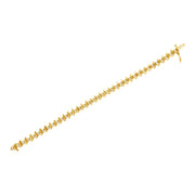 Bids.com 10KT Yellow Gold Plated .925 Sterling Silver 1 cttw Prong-Set Diamond Link Bracelet (J-K, I1-I2) - 7.5" Bracelets White Smoke Yellow.Sterling Silver / 7.5