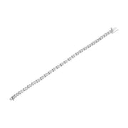 Bids.com .925 Sterling Silver 1 cttw Brilliant Round-Cut Diamond "X" Link Bracelet (I-J Clarity, I2-I3 Color) - Size 7" Bracelets White Smoke White.Sterling Silver / 7.25