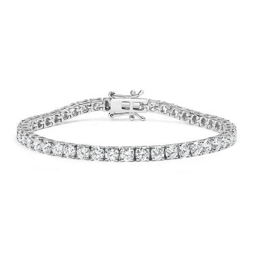 Bids.com 14K White Gold 2.00 Cttw Prong Set Lab Grown Round Diamond Classic Tennis Bracelet (F-G Color, VS2-SI1 Clarity) - 7.25" Bracelets White Smoke White.Gold / 7.25 / 3