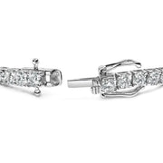 Bids.com 14K White Gold 5.00 Cttw Prong Set Lab Grown Round Diamond Classic Tennis Bracelet (F-G Color, VS2-SI1 Clarity) - 7.25" Bracelets White Smoke White.Gold / 7