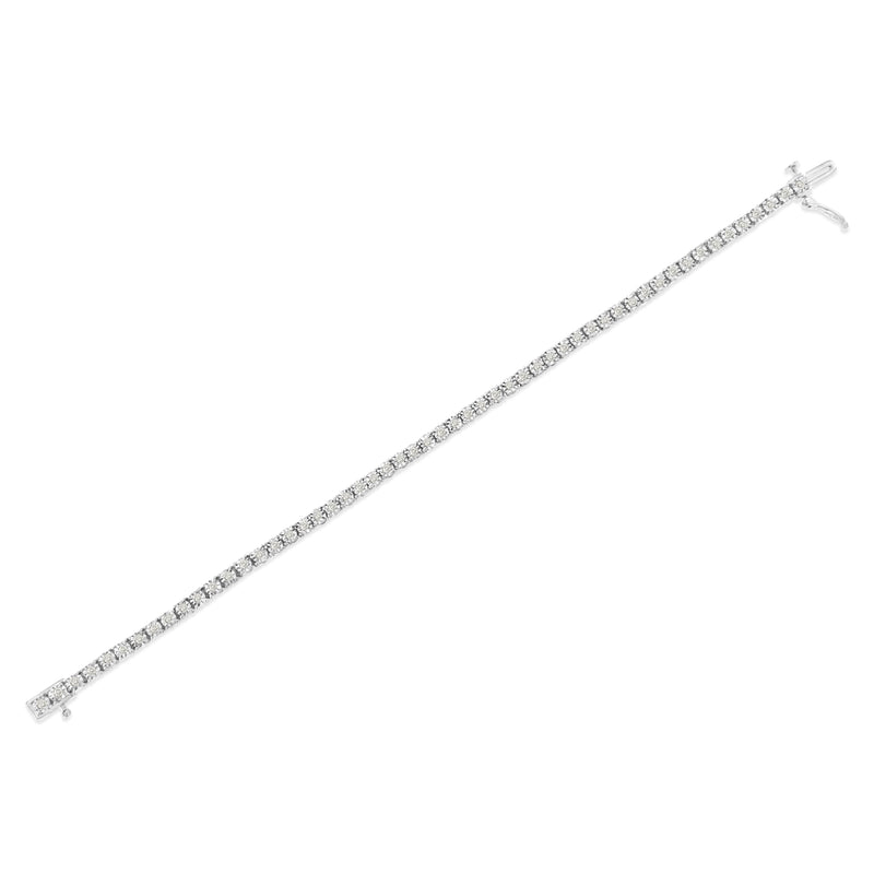 Bids.com .925 Sterling Silver 1.0 Cttw Miracle-Set Diamond Round Faceted Bezel Tennis Bracelet (I-J Color, I3 Clarity) - 7" Bracelets White Smoke 7 / Yellow.Sterling Silver,8 / Yellow.Sterling Silver,8 / Rose.Sterling Silver,7 / Rose.Sterling Silver,8 / White.Sterling Silver,7 / White.Sterling Silver,6 / White.Sterling Silver,6 / Yellow.Sterling Silver,6 / Rose.Sterling Silver,9 / Yellow.Sterling S