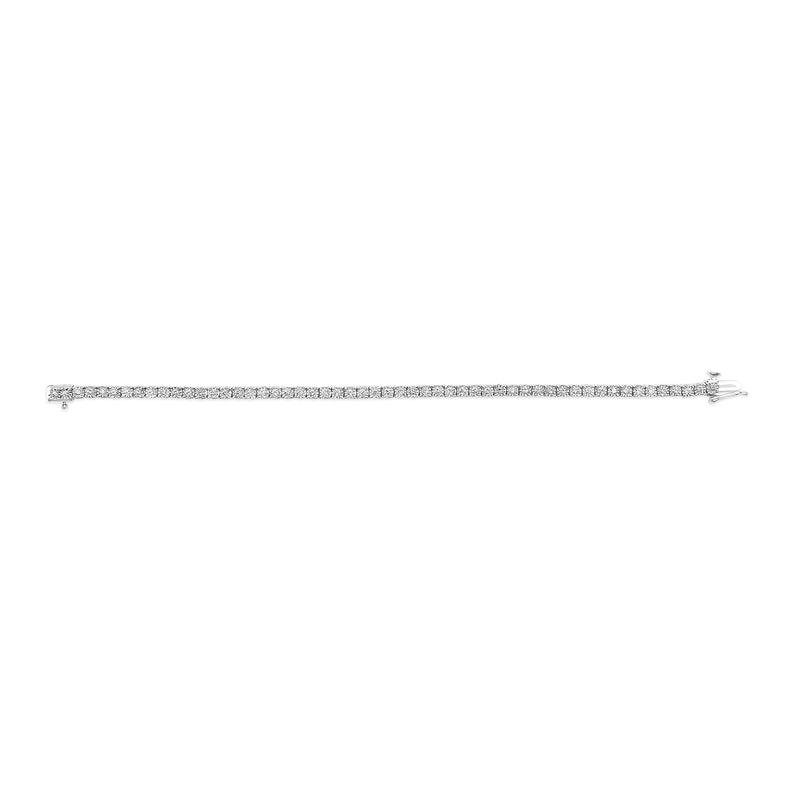 Bids.com .925 Sterling Silver 3.0 Cttw Lab Grown Diamond Illusion-Set Miracle Plate Tennis Bracelet (G-H Color, VS1-VS2 Clarity) - Size 7.25" Bracelets White Smoke White.Sterling Silver / 7.25 / 3,White.Sterling Silver / 7.25 / 2,White.Sterling Silver / 7.25 / 1