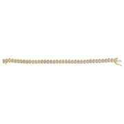 Bids.com 14K Yellow Gold Plated .925 Sterling Silver 1/2 Cttw Round Miracle-Set Diamond S-Curve Tennis Bracelet (I-J Color, I3 Clarity) - 7" Bracelets Seashell YellowWhite.Sterling Silver / 7