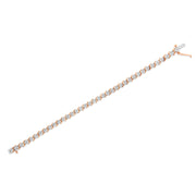 Bids.com 14K Rose Gold Plated .925 Sterling Silver 1/4 Cttw Diamond Round Miracle Plate and "S" Link Tennis Bracelet (I-J Color, I2- I3 Clarity) - 7" Bracelets White Smoke Rose.Sterling Silver / 7,White.Sterling Silver / 7,Yellow.Sterling Silver / 7