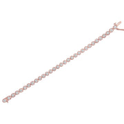 Bids.com 14K Rose Gold Over .925 Sterling Silver 1/4 Cttw Diamond 7" Open Circle Wheel Link Tennis Bracelet (I-J Color, I2-I3 Clarity) Bracelets White Smoke 7 / White.Sterling Silver,7 / Yellow.Sterling Silver,7 / Rose.Sterling Silver