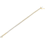 Bids.com 14K Yellow Gold Plated .925 Sterling Silver 3.0 Cttw Diamond Link Bracelet (K-L Color, I2-I3 Clarity) - 7.25" Bracelets White Smoke Yellow.Sterling Silver / 7.25