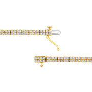 Bids.com 14K Yellow Gold Plated .925 Sterling Silver 3.0 Cttw Diamond Link Bracelet (K-L Color, I2-I3 Clarity) - 7.25" Bracelets White Smoke Yellow.Sterling Silver / 7.25