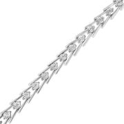 Bids.com .925 Sterling Silver Diamond Miracle-Set Double Swoosh Milgrain Style Tennis Bracelet (1/2 cttw, I-J Color, I3 Clarity) - Size 7.75" Bracelets White Smoke White.Sterling Silver / 7.75