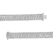 Bids.com .925 Sterling Silver 5.00 Cttw Round-Cut Diamond "S" Link Bracelet (I-J Color, I3 Clarity) - Size 7.25 Bracelets White Smoke White.Sterling Silver / 7.25