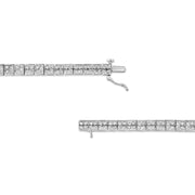 Bids.com .925 Sterling Silver 2 Cttw Prong Set Round-Cut Diamond 4 Stone Box Link Bracelet (I-J Color, I3 Clarity) - 7.25" Bracelets White Smoke White.Sterling Silver / 7.25