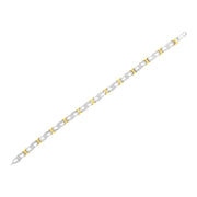 Bids.com 10k Yellow Gold Plated Sterling Silver 1/4 cttw Diamond Infinity and X Link Bracelet (I-J Clarity, I2-I3 Color) - Size 7.25" Bracelets White Smoke YellowWhite.Sterling Silver / 7.25