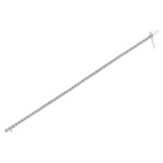 Bids.com 14K White Gold 5.00 Cttw Prong Set Lab Grown Round Diamond Classic Tennis Bracelet (F-G Color, VS2-SI1 Clarity) - 7.25" Bracelets White Smoke White.Gold / 7.25