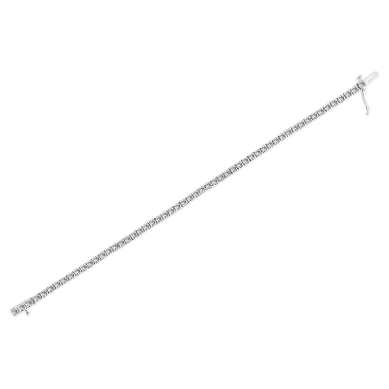 Bids.com 14K White Gold 5.00 Cttw Prong Set Lab Grown Round Diamond Classic Tennis Bracelet (F-G Color, VS2-SI1 Clarity) - 7.25" Bracelets White Smoke White.Gold / 7.25