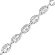 Bids.com 14K White Gold 1 1/2 Cttw Round Diamond Set Link Bracelet (I-J Color, I1-I2 Clarity) - 7" Bracelets White Smoke White.Gold / 7