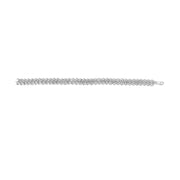 Bids.com .925 Sterling Silver 1/2 Cttw Diamond Double Row S-Link Bracelet (I-J Color, I2-I3 Clarity) - 7.5" Inches Bracelets Gray White.Sterling Silver / 7.5