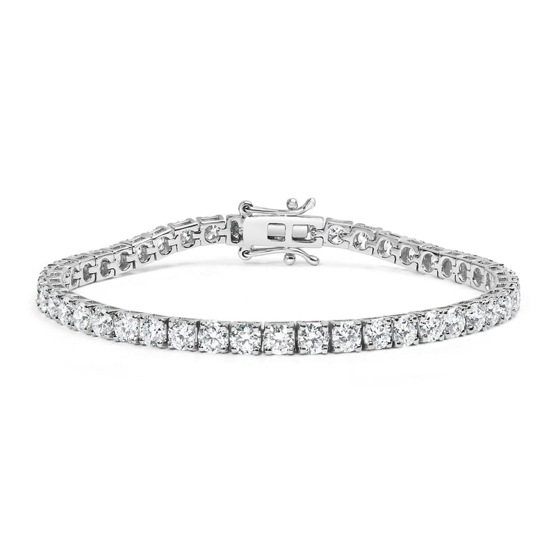 Bids.com 14K White Gold 2.00 Cttw Prong Set Lab Grown Round Diamond Classic Tennis Bracelet (F-G Color, VS2-SI1 Clarity) - 7.25" Bracelets White Smoke White.Gold / 7.25 / 1