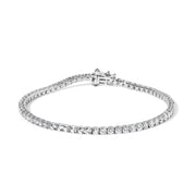 Bids.com 14K White Gold 4.0 Cttw Classic Lab-Grown Diamond Tennis Bracelet (F-G Color, VS2-SI1 Clarity) - 7" Inches Bracelets White Smoke White.Gold / 7 / A