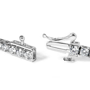 Bids.com 14K White Gold 4.0 Cttw Classic Lab-Grown Diamond Tennis Bracelet (F-G Color, VS2-SI1 Clarity) - 7" Inches Bracelets White Smoke White.Gold / 7 / A