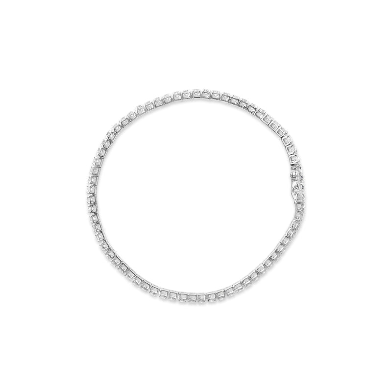 Bids.com 14K White Gold 4.0 Cttw Classic Lab-Grown Diamond Tennis Bracelet (F-G Color, VS2-SI1 Clarity) - 7" Inches Bracelets White Smoke White.Gold / 7 / A