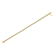 Bids.com 14K Yellow Gold Plated .925 Sterling Silver 8.0 Cttw Diamond Classic Link Tennis Bracelet (K-L Color, I2-I3 Clarity) - 7-1/4" Bracelets White Smoke Yellow.Sterling Silver / 7.25