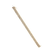 Bids.com 10K Yellow Gold 5.0 Cttw Diamond Double Row S-Link Cuban Bracelet (J-K Color, I2-I3 Clarity) - 7.25" Inches Bracelets White Smoke Yellow.Gold / 7.25