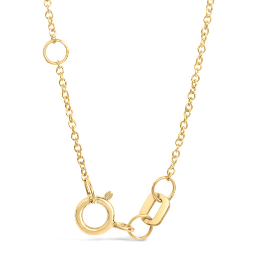 Bids.com 10K Yellow Gold 1/10 Cttw Diamond Paperclip Charm Adjustable Link Bracelet  (I-J Color, I1-I2 Clarity) - 7.25 Inch Bracelets White Smoke Yellow.Gold / 7.25