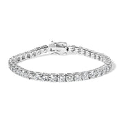 Bids.com 14K White Gold 2.00 Cttw Prong Set Lab Grown Round Diamond Classic Tennis Bracelet (F-G Color, VS2-SI1 Clarity) - 7.25" Bracelets White Smoke White.Gold / 7.25 / 12
