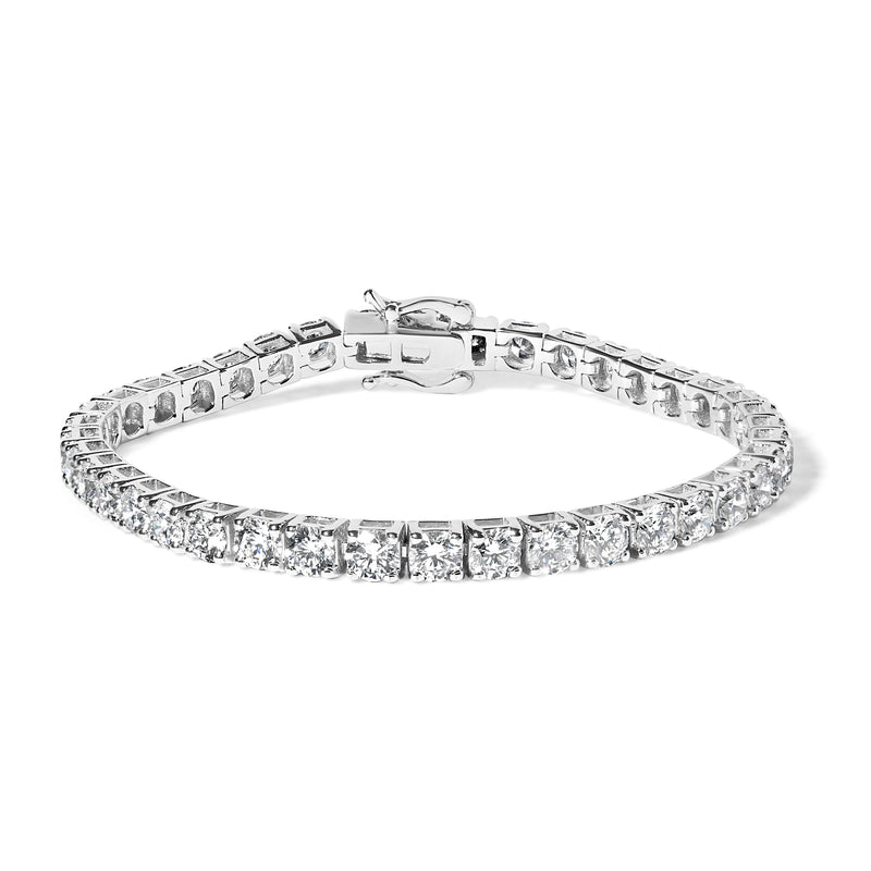 Bids.com 14K White Gold 2.00 Cttw Prong Set Lab Grown Round Diamond Classic Tennis Bracelet (F-G Color, VS2-SI1 Clarity) - 7.25" Bracelets White Smoke White.Gold / 7.25 / 12